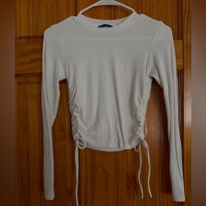 Zara white cropped top